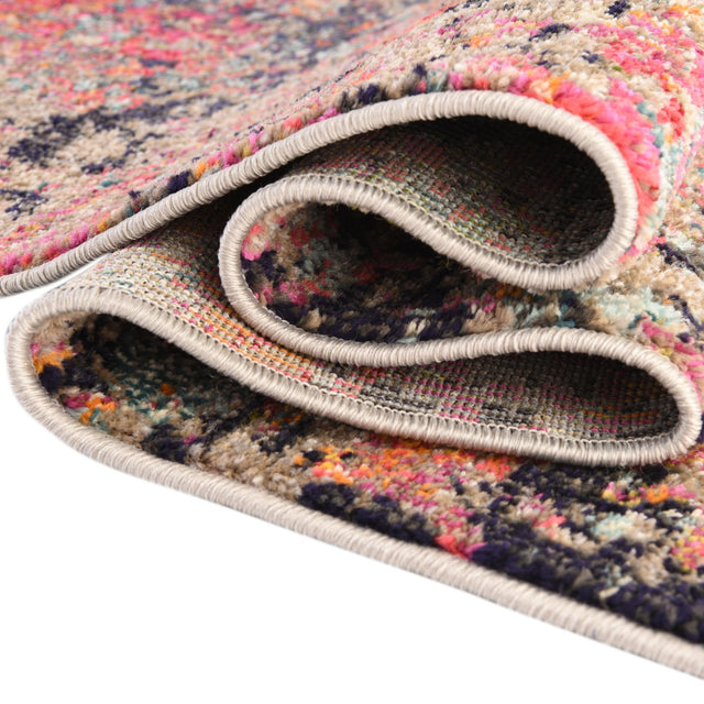 Multicolor 2' 7 x 12' Vivid Runner Area Rug Colorful Modern Unique Indoor Easy Clean Durable Carpet Mat for Home Interior Design & Decor for Sale at Rug Engine