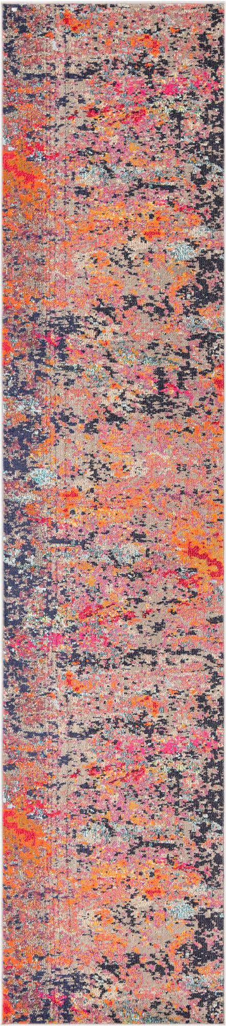 Multicolor 2' 7 x 12' Vivid Runner Area Rug Colorful Modern Unique Indoor Easy Clean Durable Carpet Mat for Home Interior Design & Decor for Sale at Rug Engine