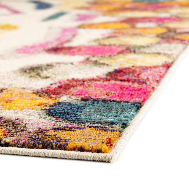 Multicolor 9' 10 x 9' 10 Vivid Square Area Rug Colorful Modern Unique Indoor Easy Clean Durable Carpet Mat for Home Interior Design & Decor for Sale at Rug Engine