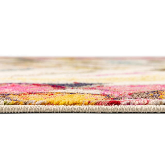 Multicolor 2' x 6' Vivid Runner Area Rug Colorful Modern Unique Indoor Easy Clean Durable Carpet Mat for Home Interior Design & Decor for Sale at Rug Engine