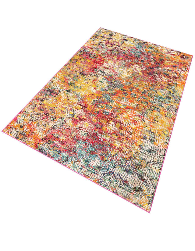 Multicolor 5' 3 x 8' Vivid Rectangle Area Rug Colorful Modern Unique Indoor Easy Clean Durable Carpet Mat for Home Interior Design & Decor for Sale at Rug Engine