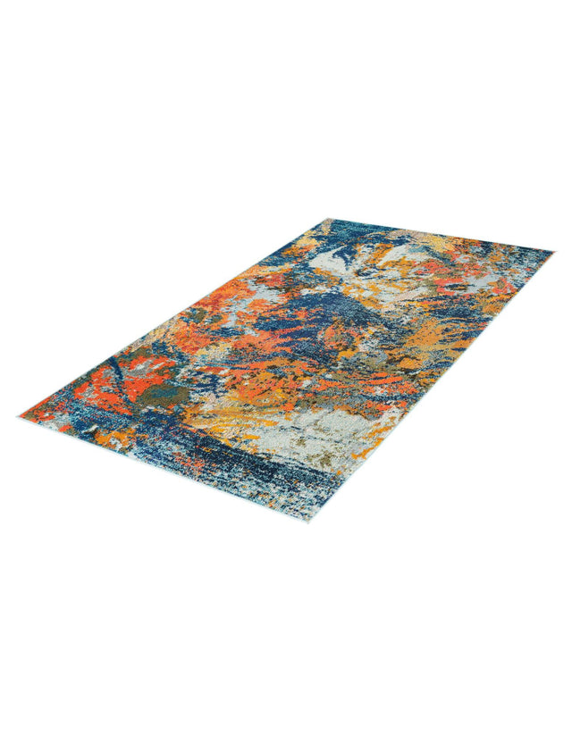 Multicolor 4' x 6' Vivid Rectangle Area Rug Colorful Modern Unique Indoor Easy Clean Durable Carpet Mat for Home Interior Design & Decor for Sale at Rug Engine