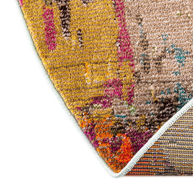 Multicolor 7' 10 x 10' Vivid Oval Area Rug Colorful Modern Unique Indoor Easy Clean Durable Carpet Mat for Home Interior Design & Decor for Sale at Rug Engine