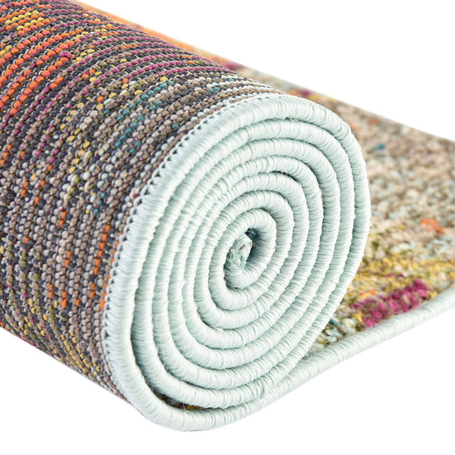 Multicolor 2' x 6' Vivid Runner Area Rug Colorful Modern Unique Indoor Easy Clean Durable Carpet Mat for Home Interior Design & Decor for Sale at Rug Engine