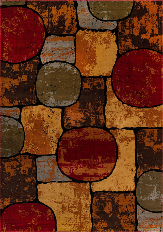 Multicolor 10' x 14' 1 Cafe Rectangle Area Rug 100% Polypropylene With Cotton Backing Modern Abstract Design Carpet for Home Living Room Dining Office Decor for Sale at Rug Engine