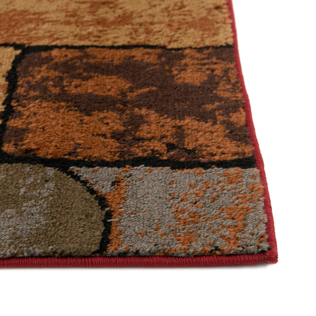 Multicolor 7' 1 x 7' 1 Cafe Octagon Area Rug 100% Polypropylene With Cotton Backing Modern Abstract Design Carpet for Home Living Room Dining Office Decor for Sale at Rug Engine