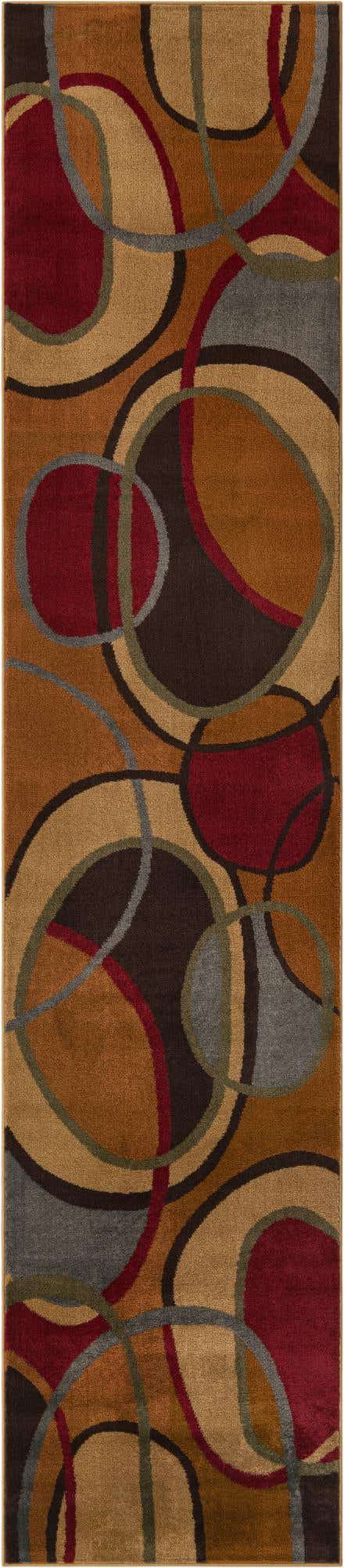 Multicolor 2' 7 x 12' Cafe Runner Area Rug 100% Polypropylene With Cotton Backing Modern Abstract Design Carpet for Home Living Room Dining Office Decor for Sale at Rug Engine