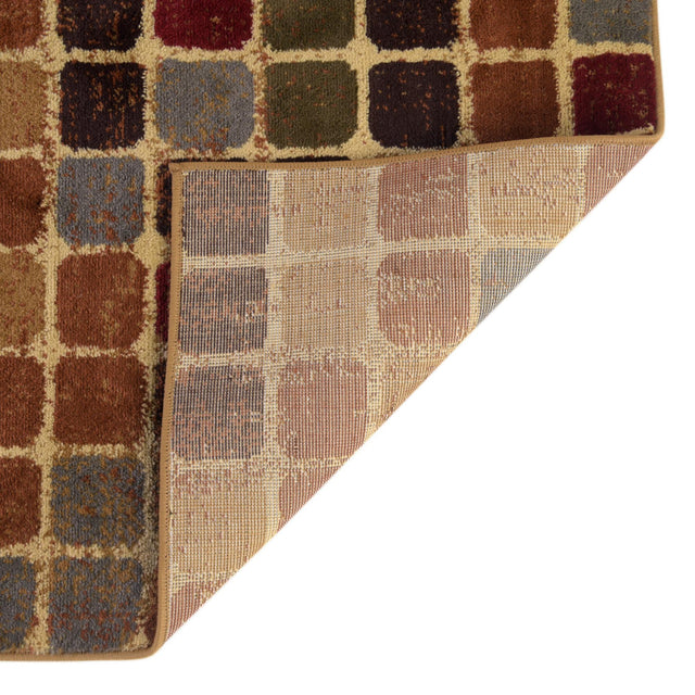 Multicolor 7' x 7' Cafe Octagon Area Rug 100% Polypropylene With Cotton Backing Modern Abstract Design Carpet for Home Living Room Dining Office Decor for Sale at Rug Engine