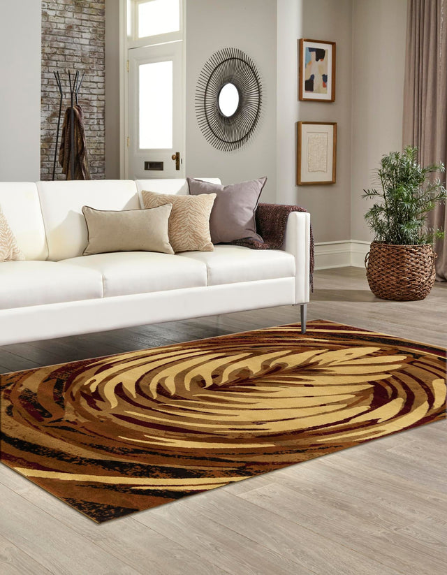 Beige 2' 2 x 3' Cafe Rectangle Area Rug 100% Polypropylene With Cotton Backing Modern Abstract Design Carpet for Home Living Room Dining Office Decor for Sale at Rug Engine