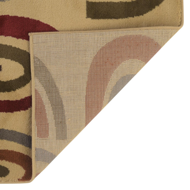 Cream 7' 10 x 10' Cafe Rectangle Area Rug 100% Polypropylene With Cotton Backing Modern Abstract Design Carpet for Home Living Room Dining Office Decor for Sale at Rug Engine