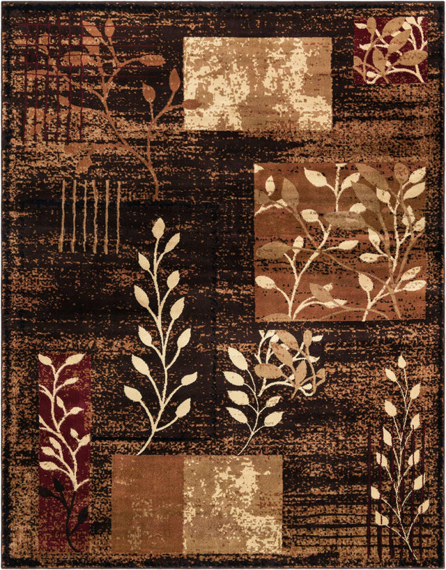 Brown 7' 10 x 10' Cafe Rectangle Area Rug 100% Polypropylene With Cotton Backing Modern Abstract Design Carpet for Home Living Room Dining Office Decor for Sale at Rug Engine