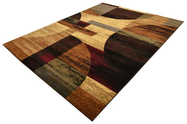 Multicolor 7' 10 x 10' Cafe Rectangle Area Rug 100% Polypropylene With Cotton Backing Modern Abstract Design Carpet for Home Living Room Dining Office Decor for Sale at Rug Engine