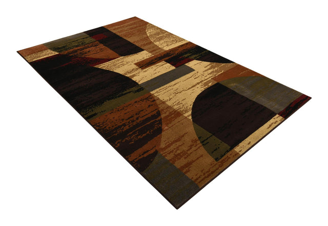 Multicolor 5' 3 x 8' Cafe Rectangle Area Rug 100% Polypropylene With Cotton Backing Modern Abstract Design Carpet for Home Living Room Dining Office Decor for Sale at Rug Engine