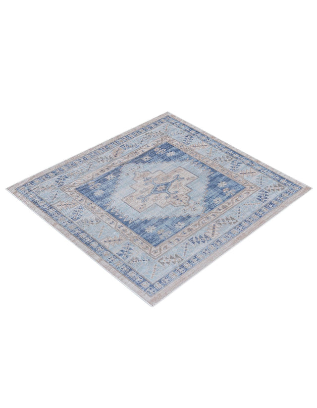 Sky blue 5' 3 x 5' 3 Whitney Square Area Rug