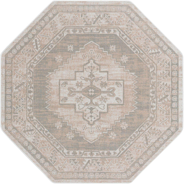 Mink 5' 3 x 5' 3 Whitney Octagon Area Rug