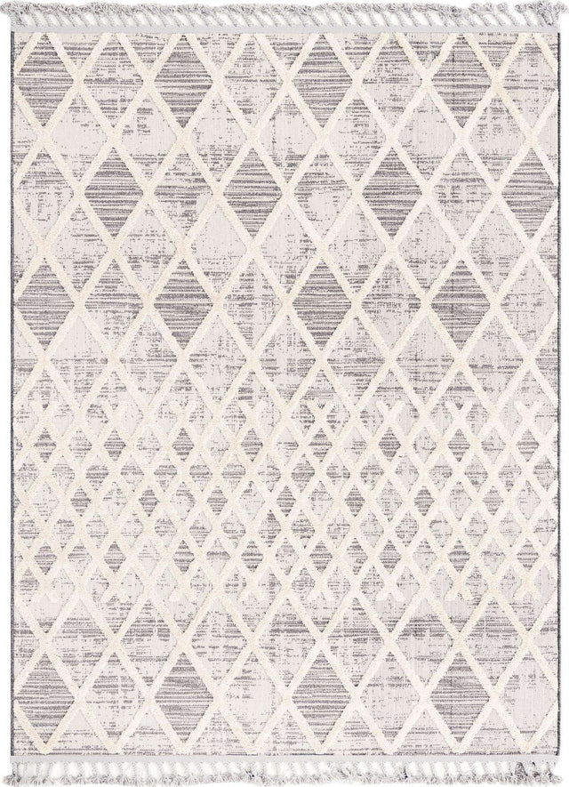 Gray 7' 10 x 10' Arlo Rectangle Area Rug 100% Polypropylene With Cotton Backing Easy Clean Indoor Living Room Bedroom Dining Office Carpet for Sale at Rug Engine