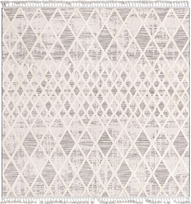 Gray 9' 10 x 9' 10 Arlo Square Area Rug 100% Polypropylene With Cotton Backing Easy Clean Indoor Living Room Bedroom Dining Office Carpet for Sale at Rug Engine