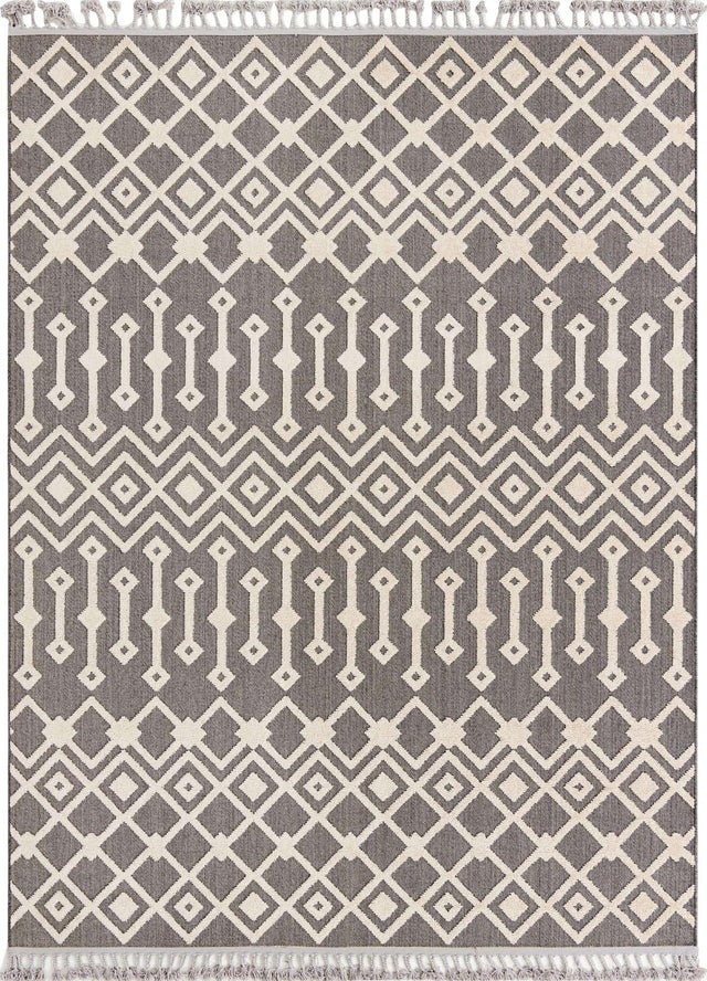 Charcoal 7' 10 x 10' Arlo Rectangle Area Rug 100% Polypropylene With Cotton Backing Easy Clean Indoor Living Room Bedroom Dining Office Carpet for Sale at Rug Engine