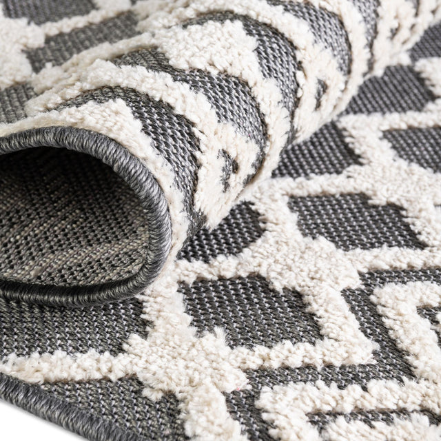 Charcoal 2' 7 x 12' Arlo Runner Area Rug 100% Polypropylene With Cotton Backing Easy Clean Indoor Living Room Bedroom Dining Office Carpet for Sale at Rug Engine