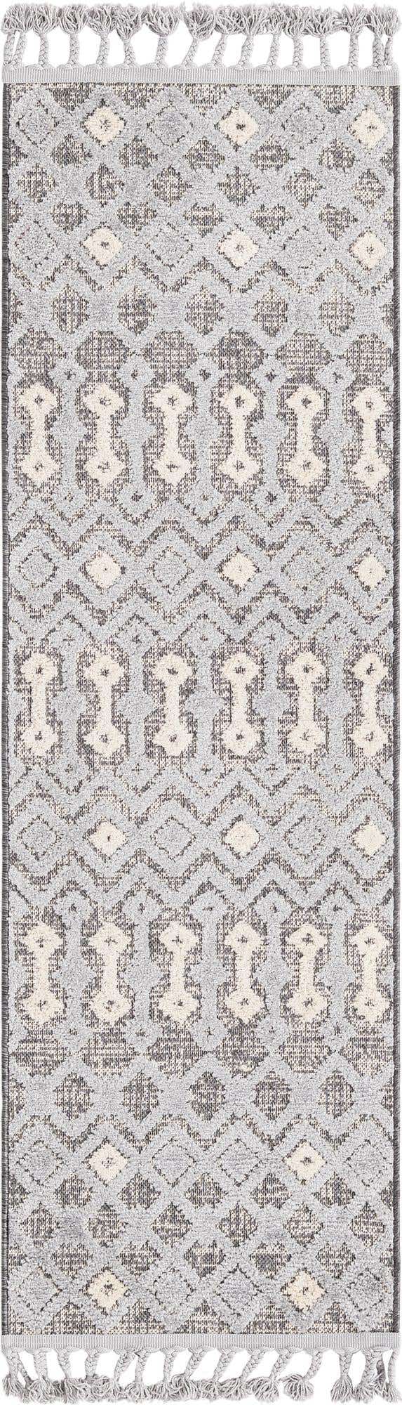 Gray 2' x 6' Arlo Runner Area Rug 100% Polypropylene With Cotton Backing Easy Clean Indoor Living Room Bedroom Dining Office Carpet for Sale at Rug Engine