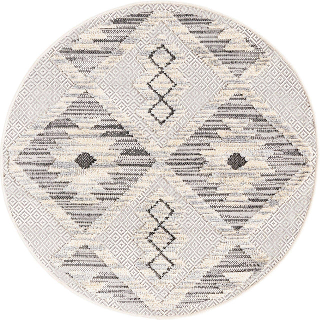 Sandy Beige 3' 3 x 3' 3 Arlo Round Area Rug 100% Polypropylene With Cotton Backing Easy Clean Indoor Living Room Bedroom Dining Office Carpet for Sale at Rug Engine