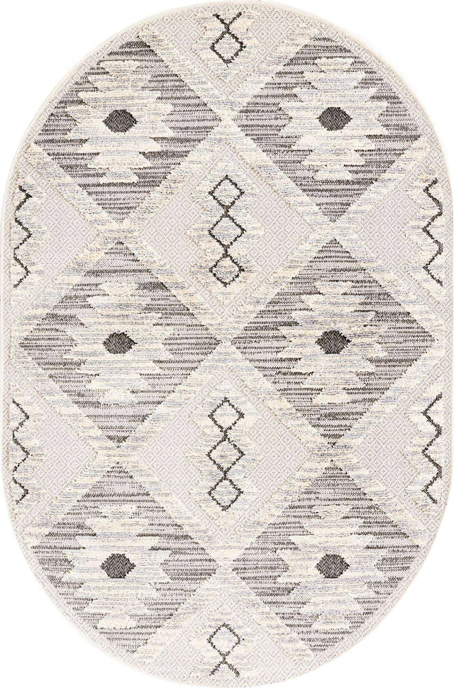 Sandy Beige 4' x 6' Arlo Oval Area Rug 100% Polypropylene With Cotton Backing Easy Clean Indoor Living Room Bedroom Dining Office Carpet for Sale at Rug Engine