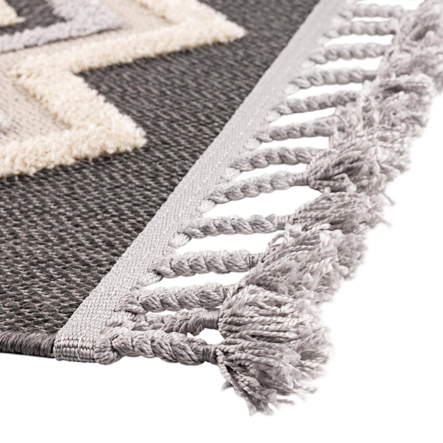 Charcoal 4' x 6' Arlo Rectangle Area Rug 100% Polypropylene With Cotton Backing Easy Clean Indoor Living Room Bedroom Dining Office Carpet for Sale at Rug Engine