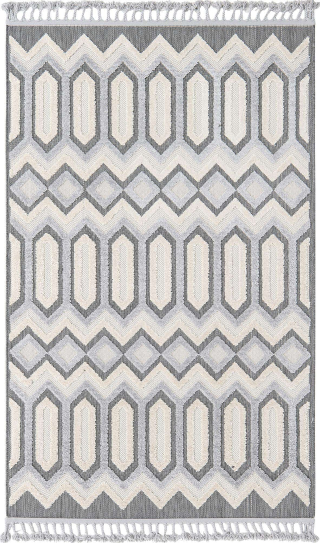 Charcoal 5' 3 x 8' Arlo Rectangle Area Rug 100% Polypropylene With Cotton Backing Easy Clean Indoor Living Room Bedroom Dining Office Carpet for Sale at Rug Engine