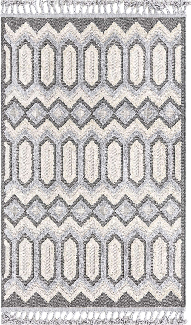 Charcoal 4' x 6' Arlo Rectangle Area Rug 100% Polypropylene With Cotton Backing Easy Clean Indoor Living Room Bedroom Dining Office Carpet for Sale at Rug Engine
