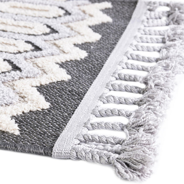 Charcoal 2' x 6' Arlo Runner Area Rug 100% Polypropylene With Cotton Backing Easy Clean Indoor Living Room Bedroom Dining Office Carpet for Sale at Rug Engine
