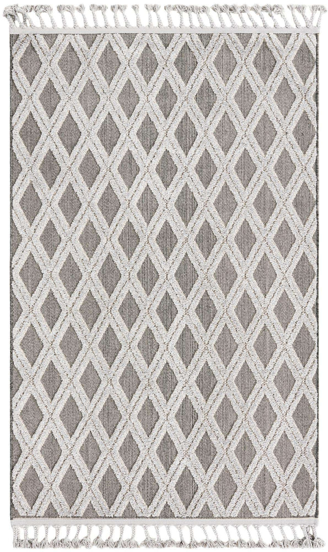 Charcoal 4' x 6' Arlo Rectangle Area Rug 100% Polypropylene With Cotton Backing Easy Clean Indoor Living Room Bedroom Dining Office Carpet for Sale at Rug Engine