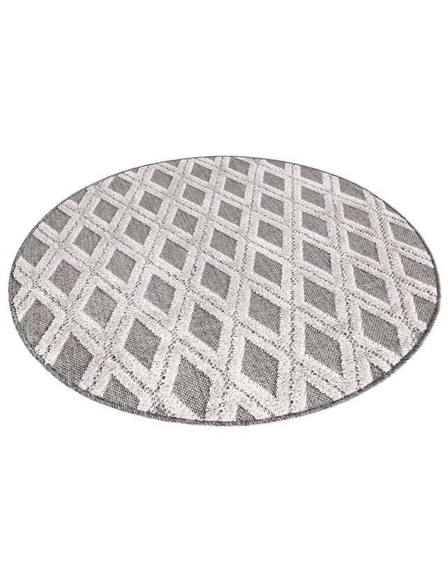 Charcoal 3' 3 x 3' 3 Arlo Round Area Rug 100% Polypropylene With Cotton Backing Easy Clean Indoor Living Room Bedroom Dining Office Carpet for Sale at Rug Engine