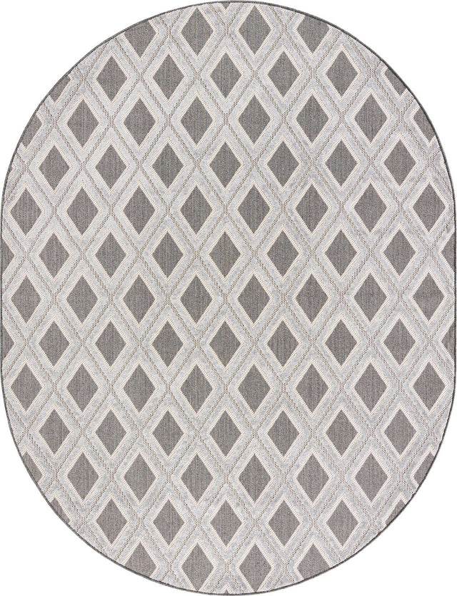 Charcoal 7' 10 x 10' Arlo Oval Area Rug 100% Polypropylene With Cotton Backing Easy Clean Indoor Living Room Bedroom Dining Office Carpet for Sale at Rug Engine