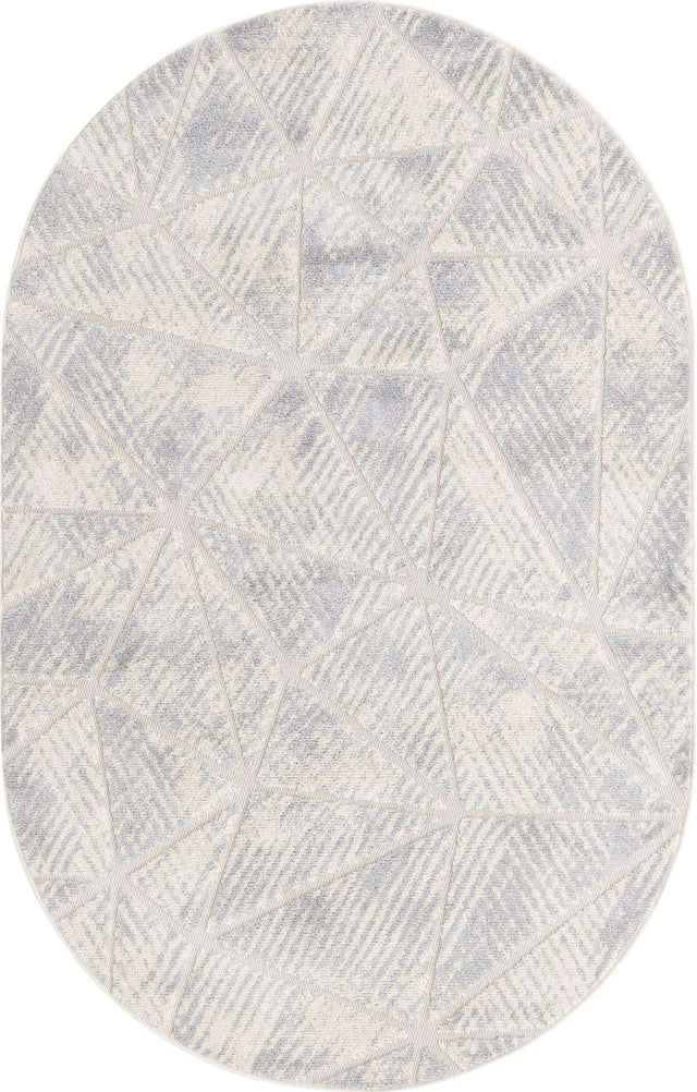 Sandy Beige 5' 3 x 8' Arlo Oval Area Rug 100% Polypropylene With Cotton Backing Easy Clean Indoor Living Room Bedroom Dining Office Carpet for Sale at Rug Engine