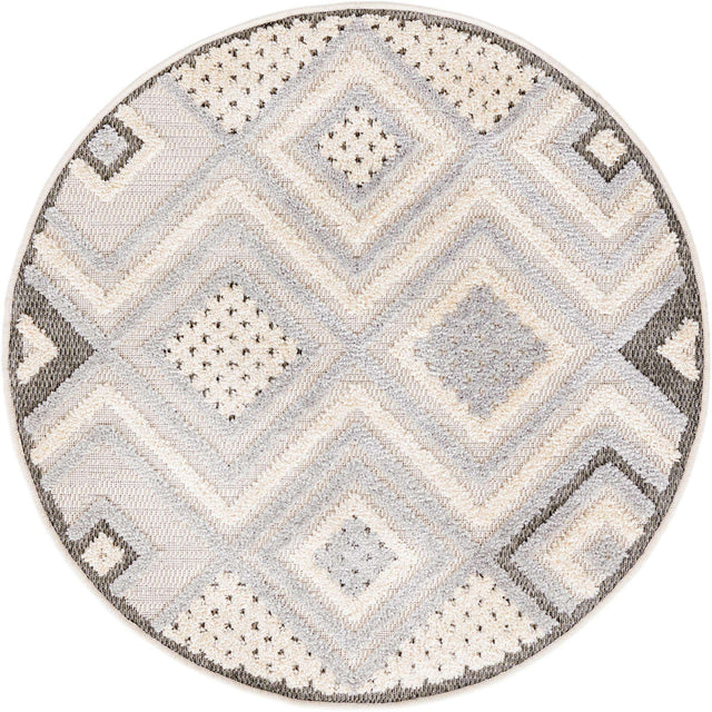 Sandy Beige 3' 3 x 3' 3 Arlo Round Area Rug 100% Polypropylene With Cotton Backing Easy Clean Indoor Living Room Bedroom Dining Office Carpet for Sale at Rug Engine