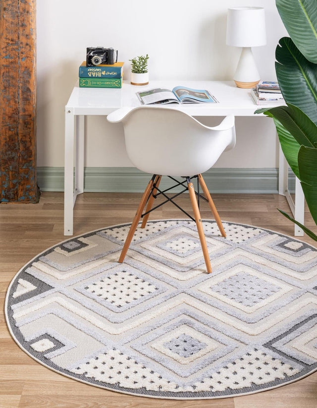 Sandy Beige 7' x 7' Arlo Round Area Rug 100% Polypropylene With Cotton Backing Easy Clean Indoor Living Room Bedroom Dining Office Carpet for Sale at Rug Engine