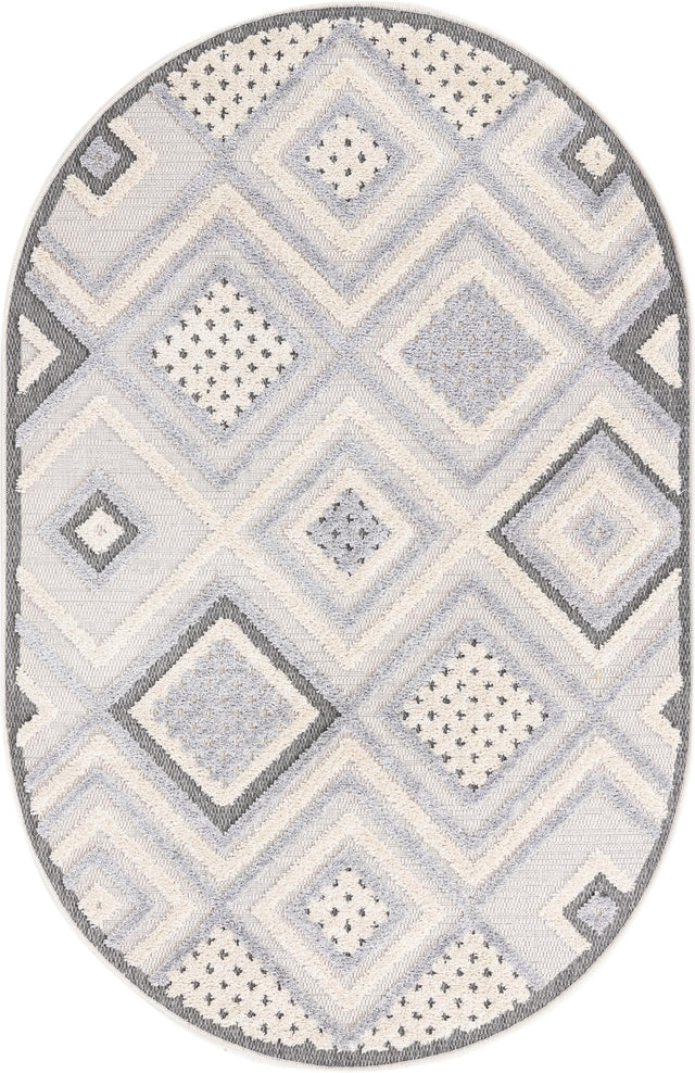Sandy Beige 4' x 6' Arlo Oval Area Rug 100% Polypropylene With Cotton Backing Easy Clean Indoor Living Room Bedroom Dining Office Carpet for Sale at Rug Engine