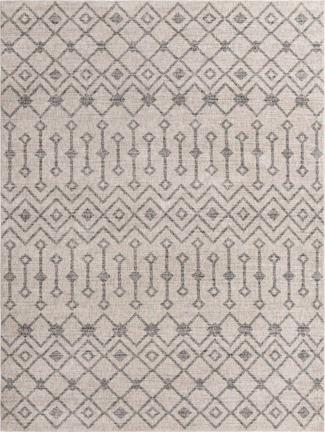 Ivory 7' 10 x 10' Eco Trellis Rectangle Area Rug 100% Recycled Space Dyed Polyester With Cotton Backing Geometric Pattern Eco-Friendly Carpet for Sale at Rug Engine