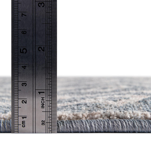 Harbor Blue 4' x 6' Eco Trellis Rectangle Area Rug 100% Recycled Space Dyed Polyester With Cotton Backing Geometric Pattern Eco-Friendly Carpet for Sale at Rug Engine