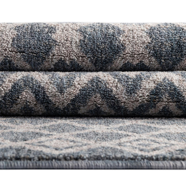 Harbor Blue 4' x 6' Eco Trellis Rectangle Area Rug 100% Recycled Space Dyed Polyester With Cotton Backing Geometric Pattern Eco-Friendly Carpet for Sale at Rug Engine