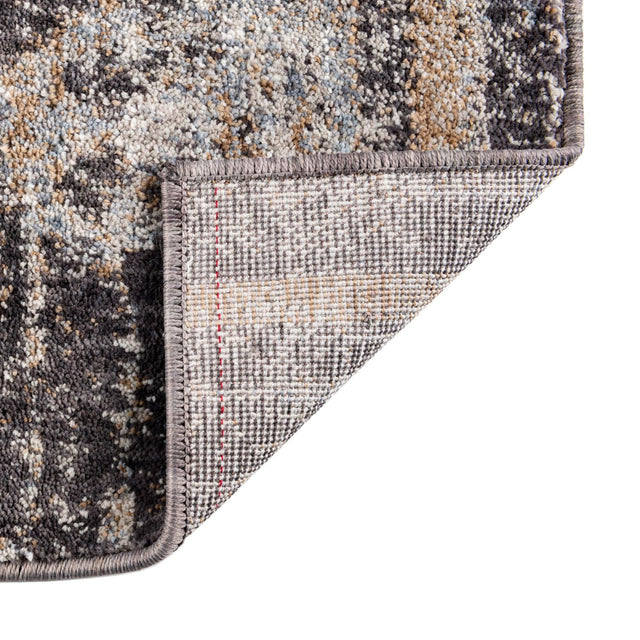 Charcoal Gray 2' x 6' Eco Southwestern Runner Area Rug 100% Recycled Space Dyed Polyester With Cotton Backing Carpet for Natural Home Decor for Sale at Rug Engine