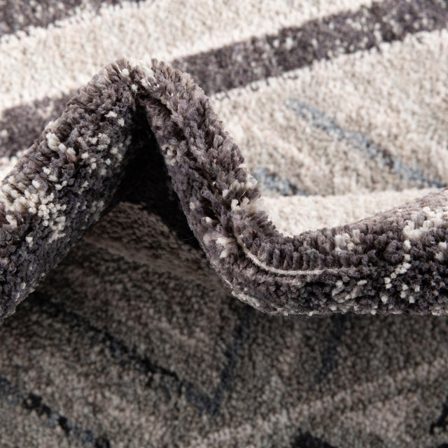 Gray 3' 3 x 3' 3 Eco Southwestern Round Area Rug 100% Recycled Space Dyed Polyester With Cotton Backing Carpet for Natural Home Decor for Sale at Rug Engine