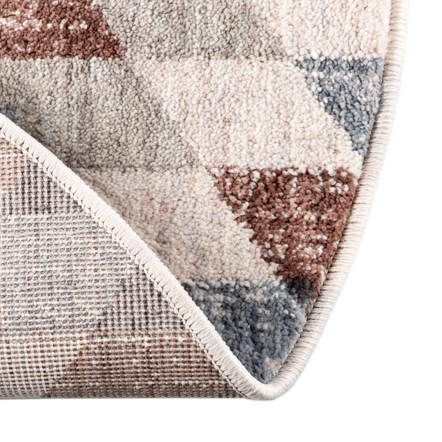 Multicolor 3' 3 x 3' 3 Eco Southwestern Round Area Rug 100% Recycled Space Dyed Polyester With Cotton Backing Carpet for Natural Home Decor for Sale at Rug Engine