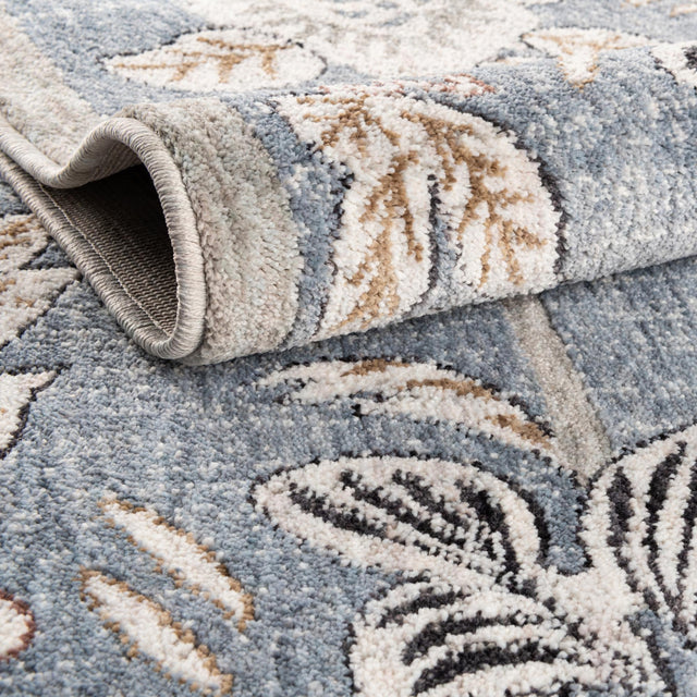 Harbor Blue 7' 10 x 10' Eco Traditional Rectangle Area Rug 100% Recycled Space Dyed Polyester With Cotton Backing Classic Pattern Carpet for Living, Dining, Office Space for Sale at Rug Engine