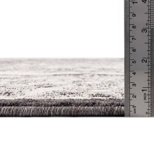 Ivory 2' 7 x 12' Eco Traditional Runner Area Rug 100% Recycled Space Dyed Polyester With Cotton Backing Classic Pattern Carpet for Living, Dining, Office Space for Sale at Rug Engine