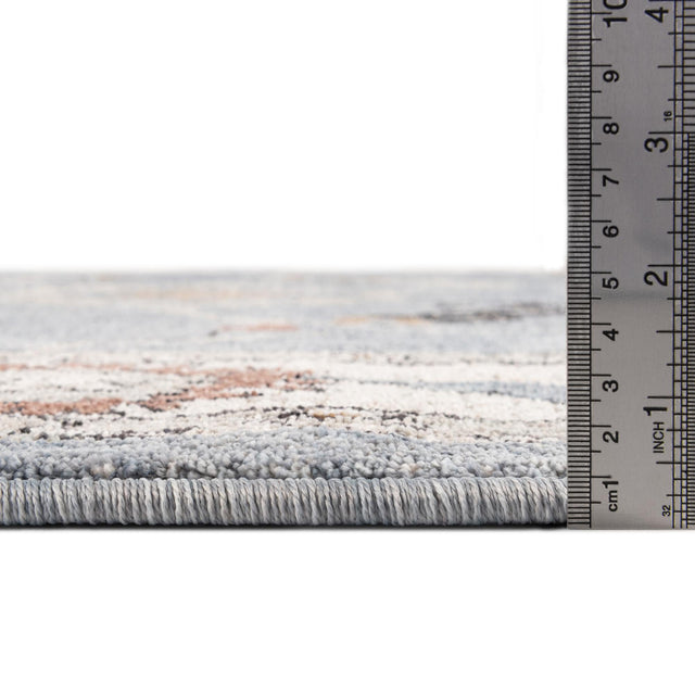 Harbor Blue 2' x 8' Eco Traditional Runner Area Rug 100% Recycled Space Dyed Polyester With Cotton Backing Classic Pattern Carpet for Living, Dining, Office Space for Sale at Rug Engine