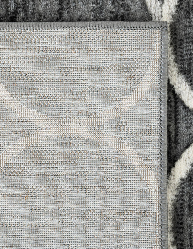 Gray 5' 3 x 5' 3 Matrix Trellis Octagon Area Rug 100% Polyester Geometric Pattern Modern Carpet for Living, Dining, Bedroom, Office for Sale at Rug Engine
