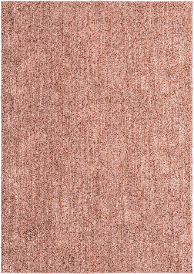 Grapefruit Pink 6' 5 x 9' Jill Zarin Shaggy Chic Rectangle Area Rug Thick Soft Touch Fluffy & Plush Shaggy Pile 100% Polyester (Space-Dyed Yarn) With Jute Backing Carpet for Sale at Rug Engine