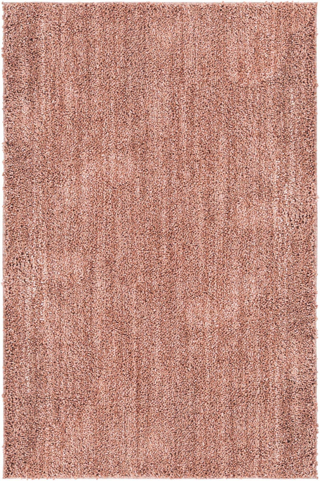 Grapefruit Pink 4' x 6' Jill Zarin Shaggy Chic Rectangle Area Rug Thick Soft Touch Fluffy & Plush Shaggy Pile 100% Polyester (Space-Dyed Yarn) With Jute Backing Carpet for Sale at Rug Engine
