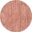 Grapefruit Pink 3' 3 x 3' 3 Jill Zarin Shaggy Chic Round Area Rug Thick Soft Touch Fluffy & Plush Shaggy Pile 100% Polyester (Space-Dyed Yarn) With Jute Backing Carpet for Sale at Rug Engine